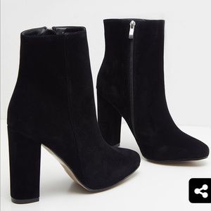 PrettyLittleThing Behati Black Faux Suede Boots 9